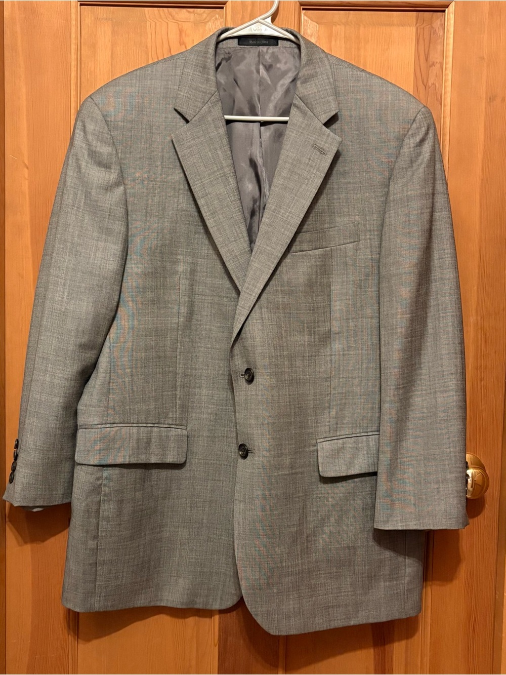 Lauren Ralph Lauren Light Gray Glen Plaid Two-Button Single Vent Sport Coat 42R